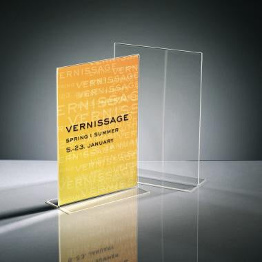 Tischaufsteller SIGEL gerade 21 x 30 x 85 cm (B x H x T) DIN A4 beidseitig verwendbar Beschriftungsschild auswechselbar