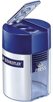 Doppelspitzdose STAEDTLER® 82 und 102mm rund Material des Spitzers: Metall Material des Behälters: Kunststoff