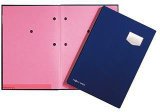 Unterschriftenmappe PAGNA de Luxe DIN A4 Kunststoff blau rosa 10 Fächer PAGNA