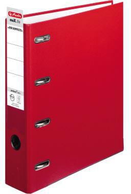 Doppelordner Herlitz maXfile protect 70mm 2 x DIN A5 quer 4 Bügel Pappe rot HERLITZ