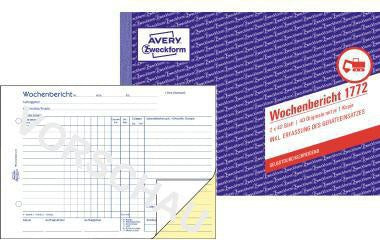 Wochenbericht Avery Zweckform DIN A5 quer selbstdurchschreibend 1 Durchschlag 2 x 40 Bl AVERY ZWECKFORM