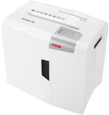 Aktenvernichter HSM® shredstar X5 P-4 Papier Heftklammern Büroklammern Kreditkarten CDs/DVDs Partikelschnitt weiß/silber HSM