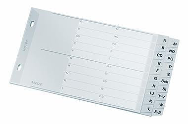 A-Z Register Leitz DIN A5 quer Polypropylen grau 20 Registerblätter LEITZ