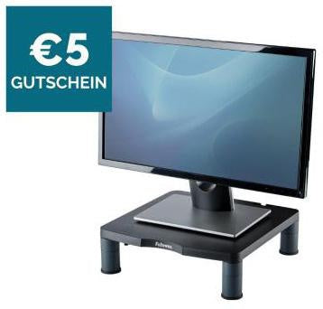 Monitorständer Fellowes® Standard 3333 x 1016 x 3429 cm (B x H x T) 27kg höhenverstellbar Kunststoff 100 % recycelt graphit