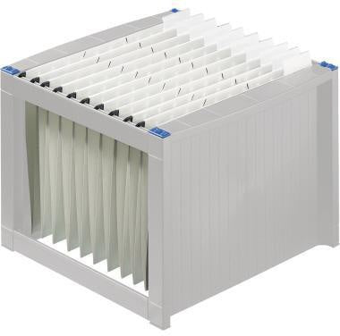Hängemappenbox helit the rack DIN A4 40 Hängemappen Polystyrol lichtgrau/blau HELIT