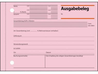 Ausgabebeleg SIGEL DIN A6 quer nicht selbstdurchschreibend 1 Durchschlag 50 Bl SIGEL
