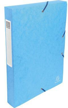 Heftbox Exacompta 25 x 32 cm (B x H) DIN A4 40mm Gummizugverschluss Colorspankarton türkis EXACOMPTA