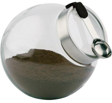 Vorratsdose APS 20 x 18 cm (D x H) 22l inkl Edelstahl-Löffel mit magnetischem Silikongriff Glas/Edelstahl transparent APS