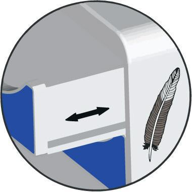 Schubladenbox Exacompta BIG-BOX plus 5 Schubladen DIN A4 Überbreite Polystyrol Gehäusefarbe: schwarz Farbe der – Ansicht 3