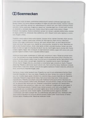 Sichthülle Soennecken DIN A4 014mm oben rechts offen dokumentenecht Polypropylen transparent genarbt 50 St/Pack SOENNECKEN