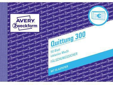 Quittung Avery Zweckform DIN A6 quer nicht selbstdurchschreibend 1 Durchschlag 50 Bl AVERY ZWECKFORM