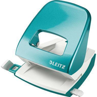 Locher Leitz NeXXt WOW 5008 8cm 30 Bl (80 g/m²) mit Anschlagschiene eisblau LEITZ