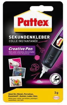 Sekundenkleber Pattex Creative Pen Holz Leder Gummi Porzellan Metall 3g PATTEX