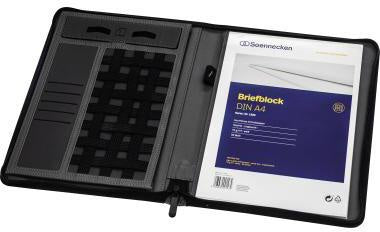 Schreibmappe Soennecken HAMBURG 33 x 26 x 25 cm (B x H x T) Polyester grau SOENNECKEN