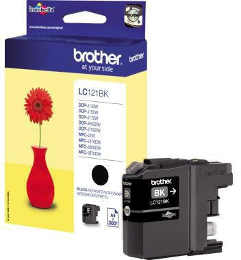 Tintenpatrone Brother Originalzubehör LC-121BK ca 300 Seiten schwarz 39ml BROTHER