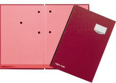Unterschriftenmappe PAGNA de Luxe DIN A4 Kunststoff rot rosa 20 Fächer PAGNA
