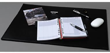 Schreibunterlage Alassio® 65 x 45 cm (B x H) ohne Folienauflage Leder schwarz ALASSIO