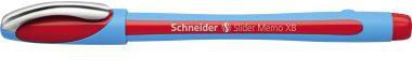 Kugelschreiber Schneider Slider Memo XB 07mm XB rot nicht dokumentenecht Farbe des Schaftes: cyan/rot SCHNEIDER