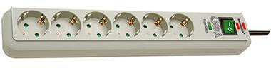 Steckdosenleiste brennenstuhl® Eco-Line 6 Steckdosen 15m PC-grau BRENNENSTUHL
