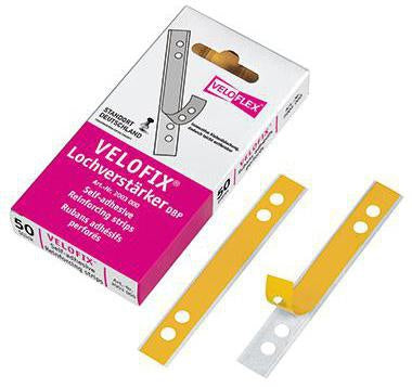 Lochverstärker Veloflex VELOFIX® 15 x 105 mm (B x H) transparent 50 St/Pack VELOFLEX