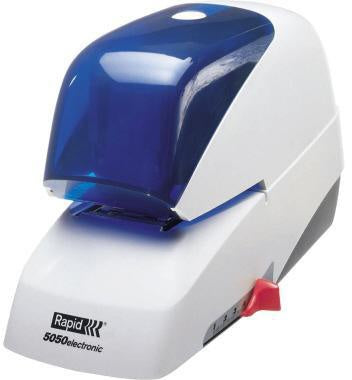 Elektroheftgerät Rapid 5050e fest 50 Bl (80 g/m²) Kassette 5050 Kunststoff/Metall weiß/blau RAPID