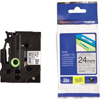Schriftbandkassette Brother P-touch TZe-M951 24 mm x 8 m (B x L) schwarz silber matt BROTHER