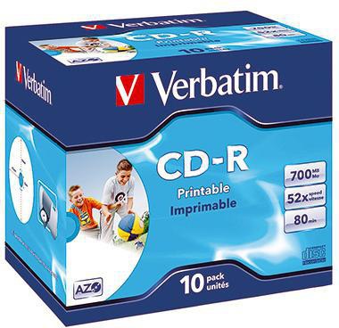 CD-R Verbatim 80min 700Mbyte 52x 10 St/Pack Verbatim 80min 700Mbyte 52x 10 St/Pack VERBATIM