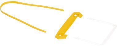 Abheftbügel Bankers Box® Tube Clip Kunststoff 100 % recycelt gelb 100 St/Pack BANKERS BOX