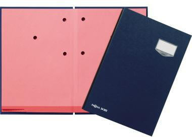 Unterschriftenmappe PAGNA de Luxe DIN A4 Kunststoff blau rosa 20 Fächer PAGNA