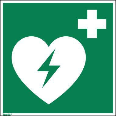 Hinweiß child 20 x 20 cm (B x H) E010 Automatisierter externer Defibrillator Hart-PVC NEUTRALWARE