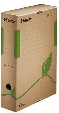 Archivbox Esselte ECO 8 x 327 x 233 cm (B x H x T) DIN A4 mit Archivdruck Wellpappe 100 % recycelt naturbraun ESSELTE