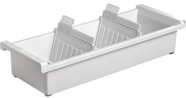 Karteitrog HAN 128 x 66 x 346 cm (B x H x T) DIN A7 quer 1300 Karten Polystyrol lichtgrau 2 Stützplatten HAN