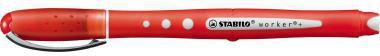 Tintenroller STABILO® worker®+ colorful 05mm rot Rundspitze nicht dokumentenecht STABILO
