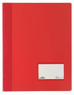 Schnellhefter DURABLE DURALUX® TRANSLUZENT DIN A4 Überbreite PVC rot DURABLE