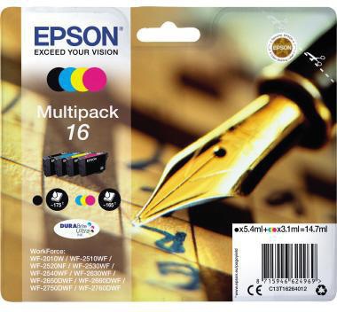 Tintenpatrone Epson Originalzubehör 16 ca 175 Seiten schwarz ca 3 x 165 Seiten farbig schwarz mehrfarbig 4 St/Pack EPSON