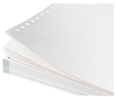 Computerpapier Soennecken DIN A4 blanko 52/52g/m² elementar chlorfrei gebleicht holzfrei Längsperforation 1 Durchschlag w
