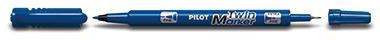 Permanentmarker PILOT Twin Marker BeGreen 04 und 08mm blau PILOT