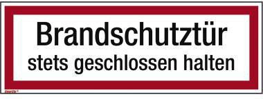 Hinweiß child 297 x 105 cm (B x H) Brandschutztür stets geschlossen halten PVC-Folie NEUTRALWARE