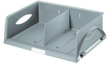 Briefablage Leitz Sorty DIN A4 quer DIN C4 quer Überbreite Polystyrol Farbe: grau LEITZ