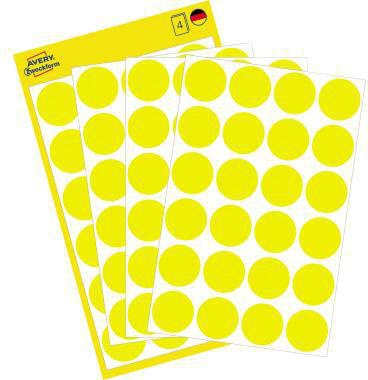 Markierungspunkt Avery Zweckform 18mm Papier gelb 96 Etik/Pack AVERY ZWECKFORM