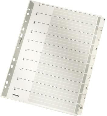 Zahlenregister Leitz DIN A4 160g/m² 1-10 Karton grau Leitz DIN A4 160g/m² 1-10 Karton grau LEITZ