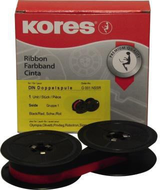 Farbband Kores G001NSSR Seide schwarz/rot Kores G001NSSR Seide schwarz/rot KORES