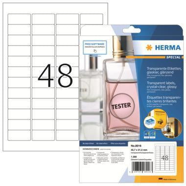 Folienetikett HERMA SPECIAL 457 x 212 mm (B x H) transparent 1200 Etik/Pack HERMA