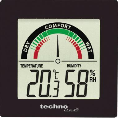 Thermometer technoline® WS 9415 88 x 88 x 14 cm (B x H x T) digital Batterie AAA/Micro Wandbefestigung möglich TECHNOLINE