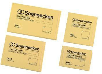 Haftnotiz Soennecken 75 x 75 mm (B x H) gelb 100 Bl SOENNECKEN – Ansicht 3
