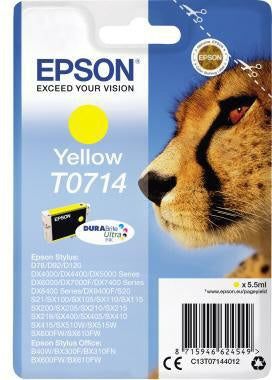 Tintenpatrone Epson Originalzubehör T0714 ca 415 Seiten gelb 55ml EPSON