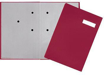 Unterschriftenmappe PAGNA DIN A4 Graupappe rot grau 20 Fächer PAGNA