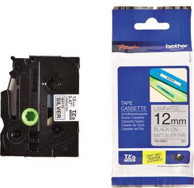 Schriftbandkassette Brother P-touch TZe-M931 12 mm x 8 m (B x L) silber matt schwarz BROTHER