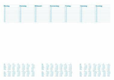 Schreibunterlage RNK Verlag Office 60 x 42 cm (B x H) ohne Folienauflage 2023-2025 Papier weiß/blau 30 Bl RNK VERLAG
