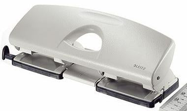 Doppellocher Leitz 8 x 8 x 8cm 25 Bl (80 g/m²) mit Anschlagschiene grau LEITZ